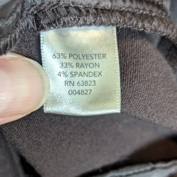 Christopher & Banks women's trousers pants sz 8 pull on rich brown career office - Picture 3 of 6
